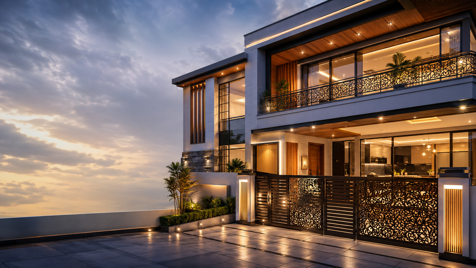 Elegant designer MS & SS gates for luxury homes.